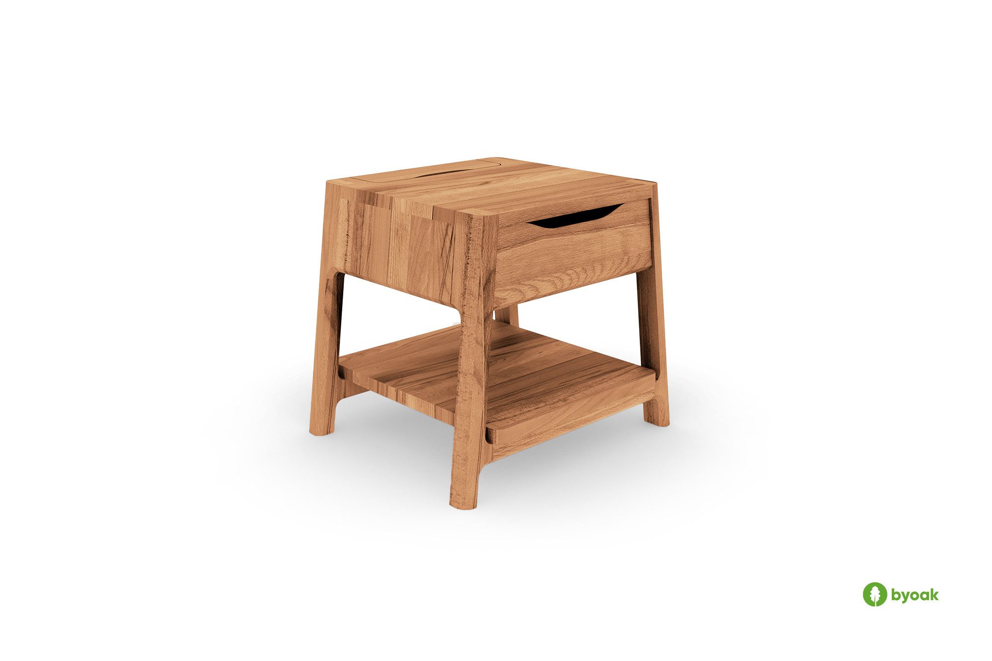 byoak Nachtkommode TWIG aus Massivholz, Naturgeölt