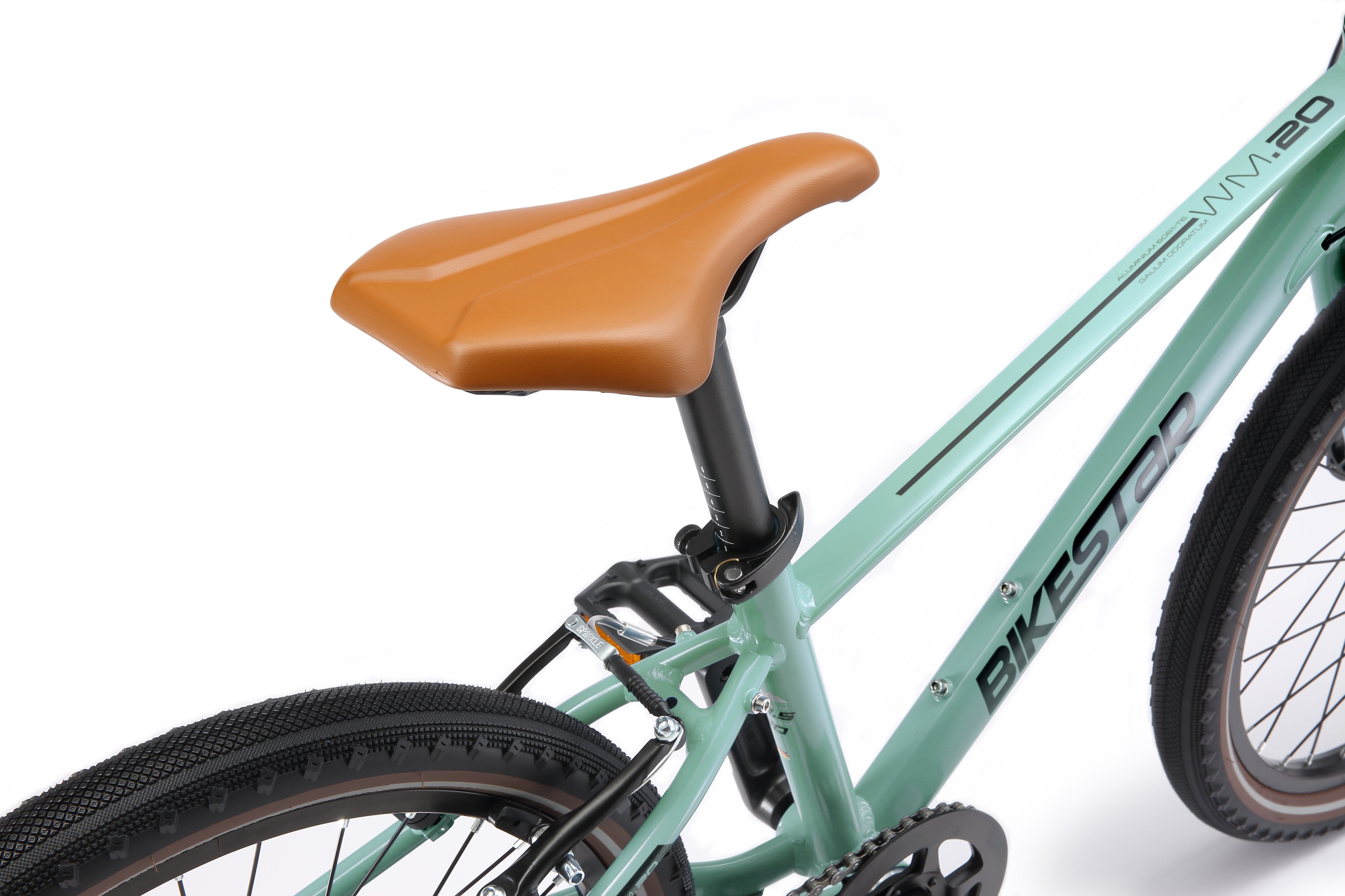 Bikestar Kinderfahrrad Leichtgewicht 8 kg 20 Zoll Aluminium ab 6 Jahre, 7 Gang Shimano RD-M2005 Schaltwerk, Kettenschaltung, Reflektierende Reifen, leichtes Treten, ergonomischer Rahmen
