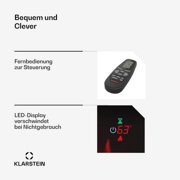 Klarstein Elektrokamin Galeras, Elektrischer Wandkamin Heizung LED Timer 1800 W