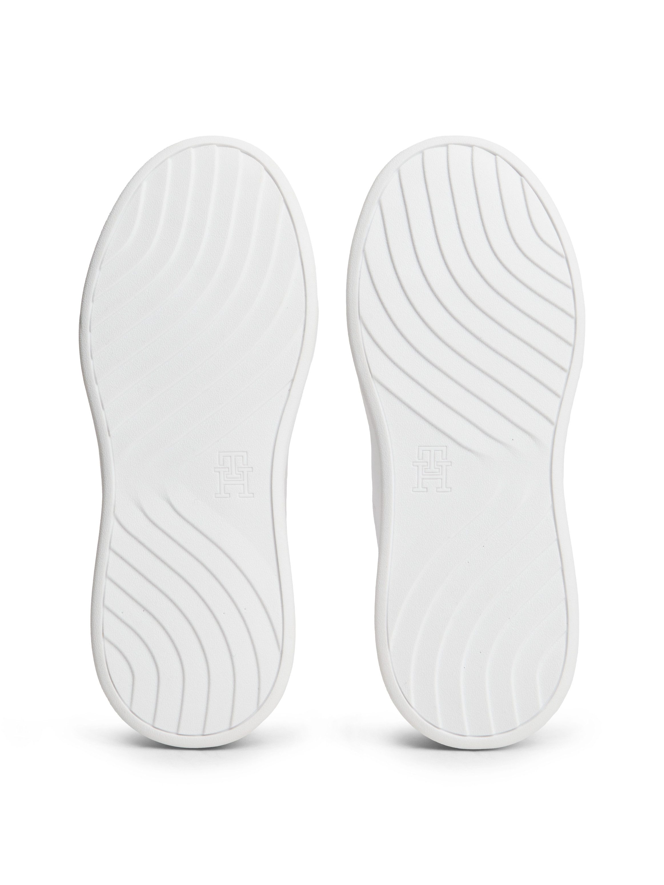 Tommy Hilfiger TH PLATFORM CHIC SNEAKER Plateausneaker Freizeitschuh, Halbschuh, Schnürer mit goldfarbenen Fersen-Details