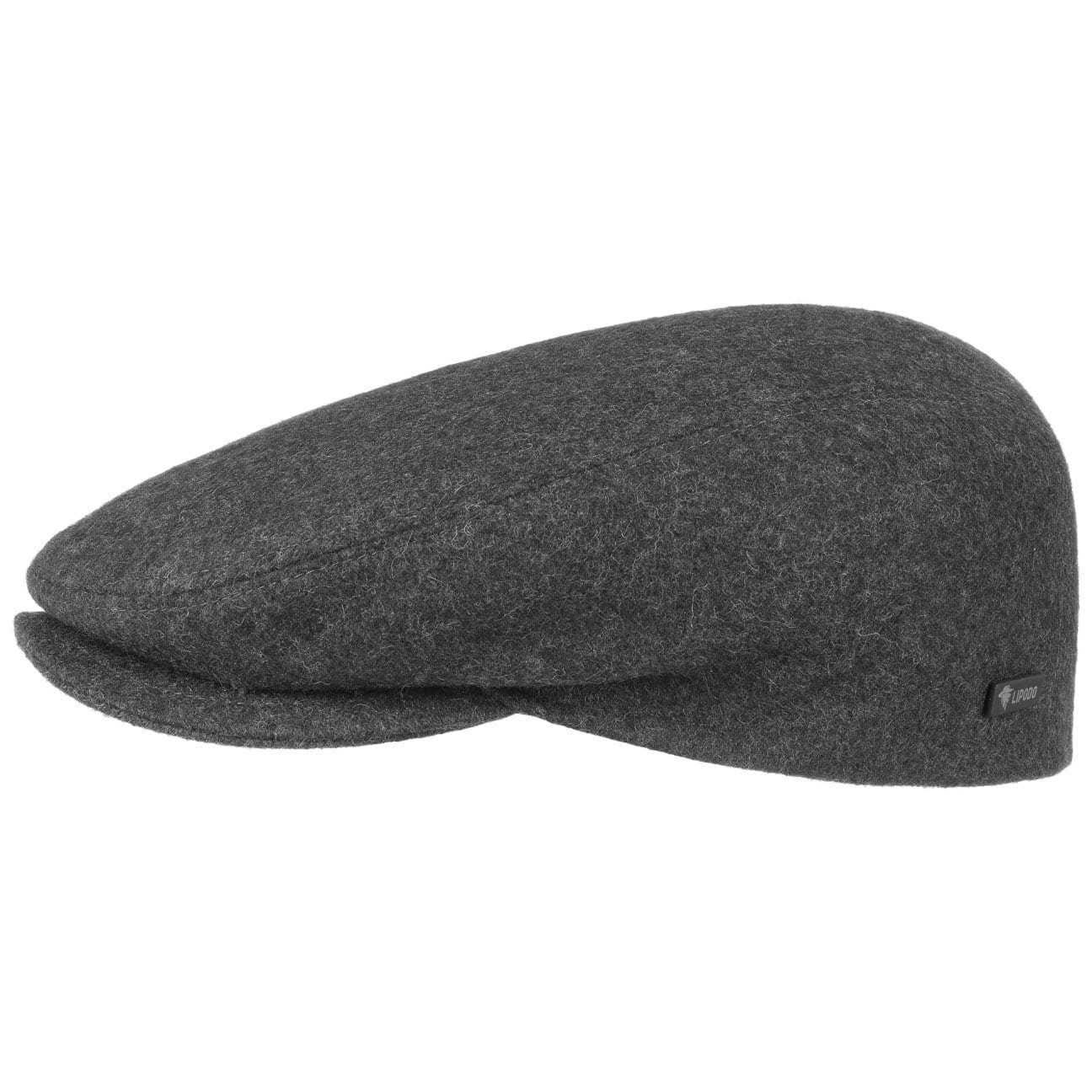 Lipodo Flat Cap (1-St) Flatcap mit Schirm, Made in Italy anthrazit