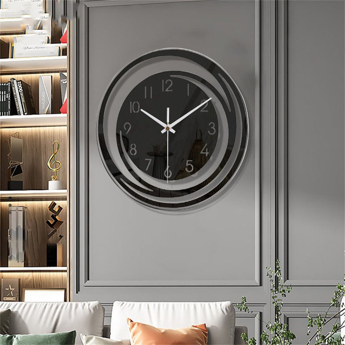 Wanduhr stille hängende Wohnzimmer digitale 30cm Wanduhr, für das Wanduhr HOPPO~