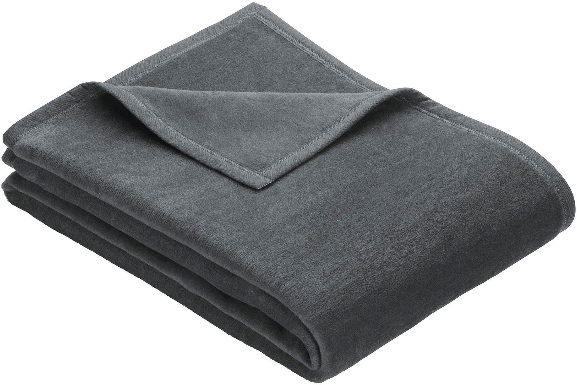 Wohndecke Uni Kniedecke Luxus, IBENA, unifarbenes Design günstig online kaufen
