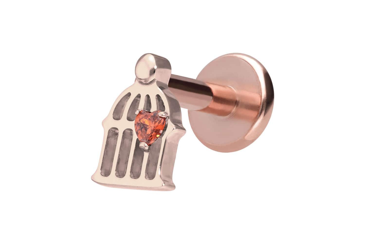 PIERCINGLINE Piercing-Set Titan Labret mit Innengewinde KÄFIG (Labrets, 1-tlg)
