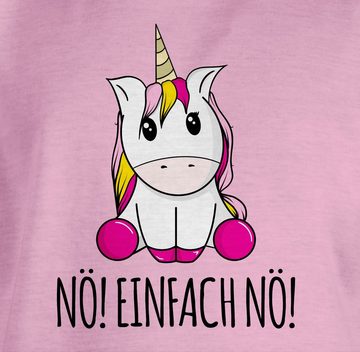 Shirtracer T-Shirt Nö! Einfach Nö! Einhorn Unicorn Lustig Bevor Du fragst Nein Statement Sprüche Kinder