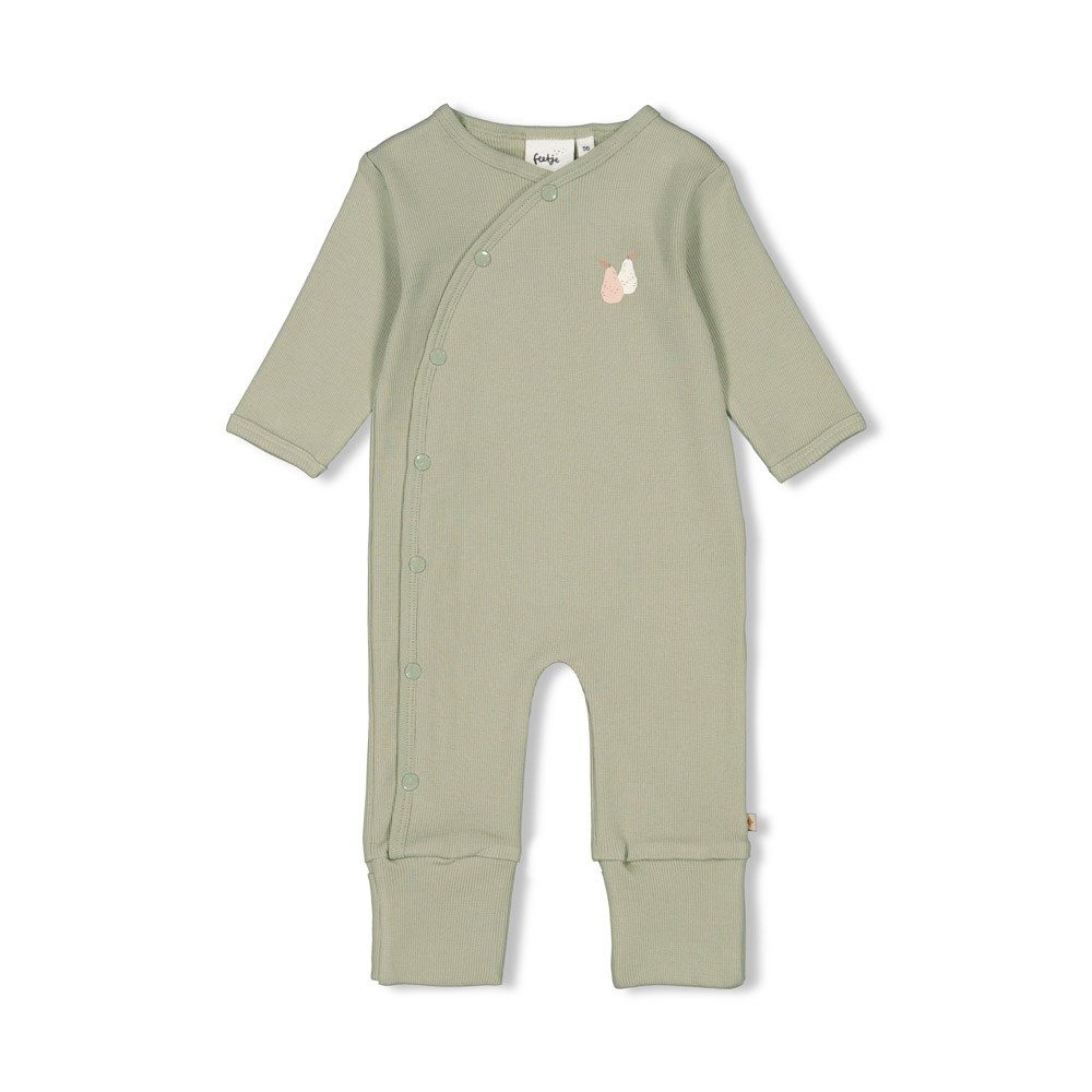 Pyjama Feetje Baby Strampler Strampelanzug Schlafanzug Krempelfuß grün