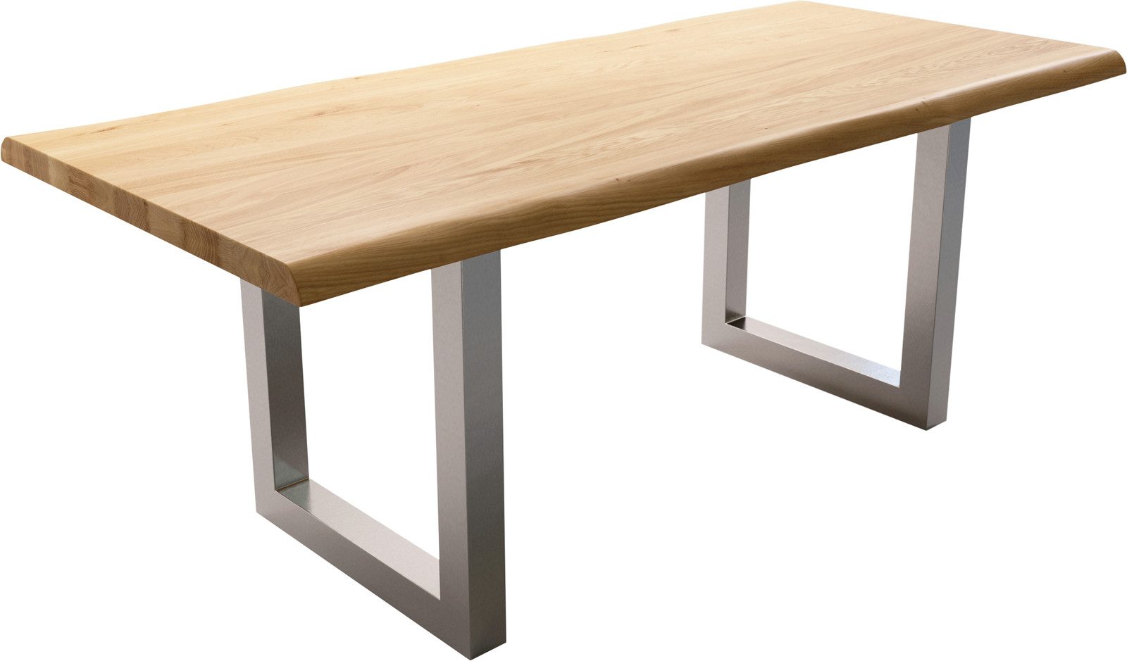 DELIFE Esstisch Edge, Eiche Natur 200x100 günstig online kaufen