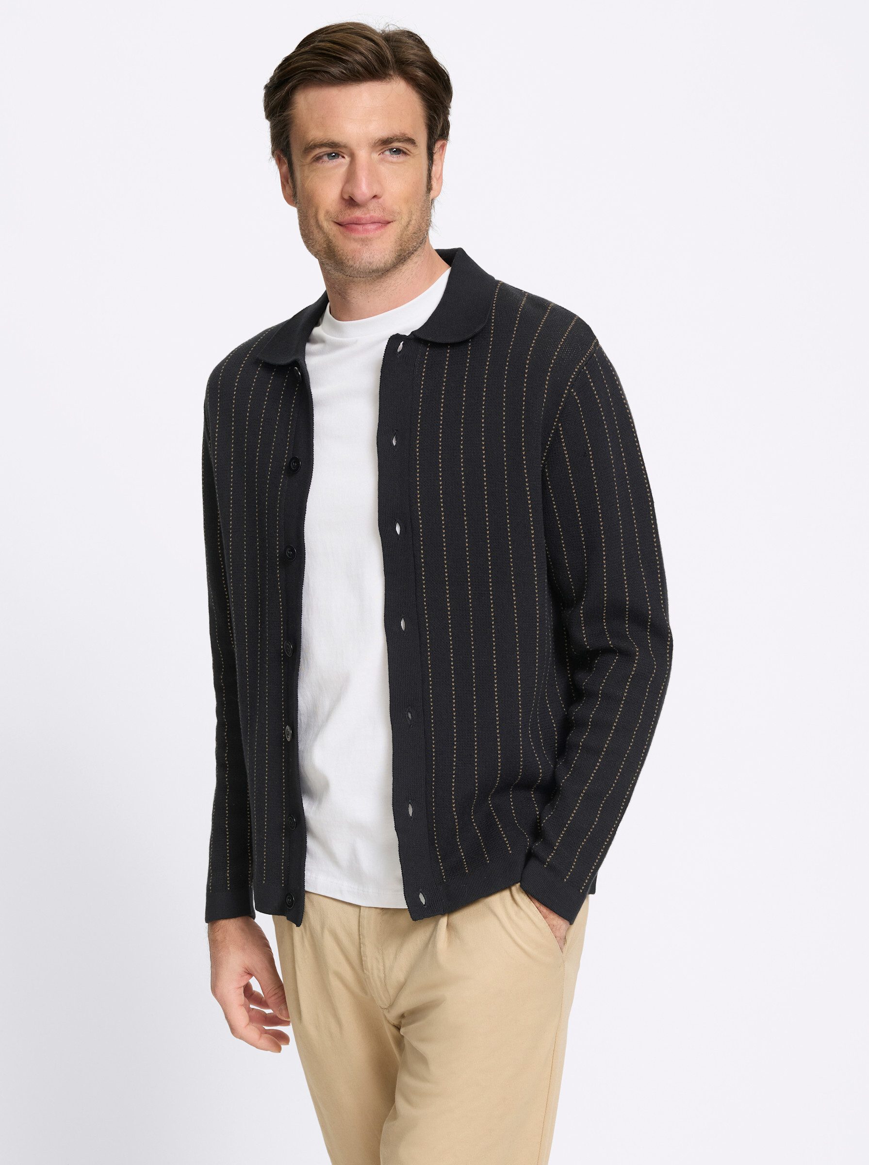 Witt Strickpullover Strickjacke Langarm Jacquard