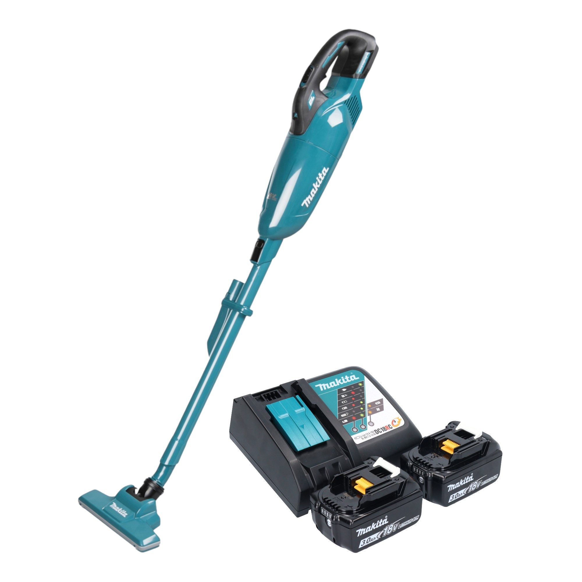 Makita Akku-Handstaubsauger DCL 283 FRF Akku Staubsauger 18 V 0,73 l Brushless + 2x Akku 3,0 Ah