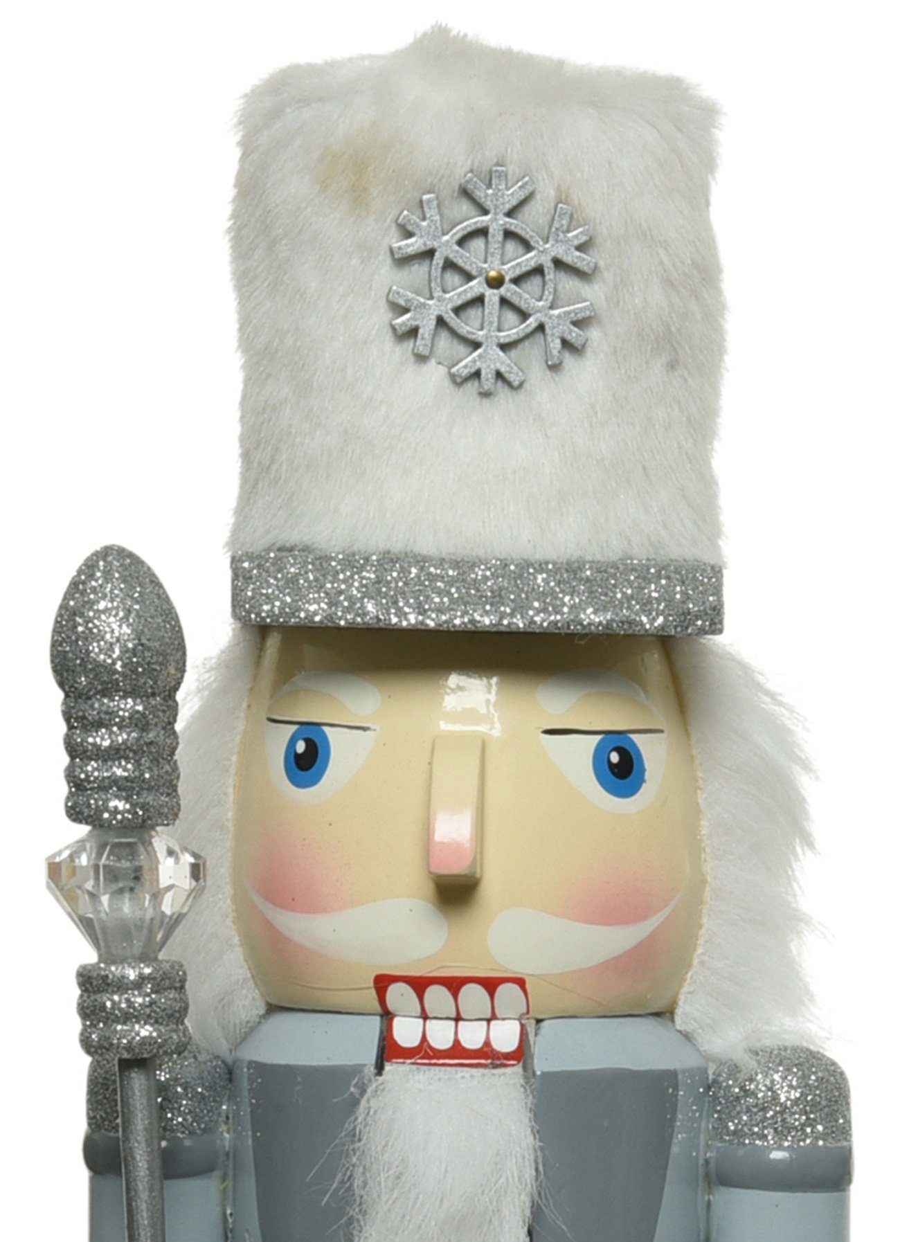 dekojohnson Weihnachtsfigur cm Trommler grau 25 silber Deko-Soldat Nussknacker