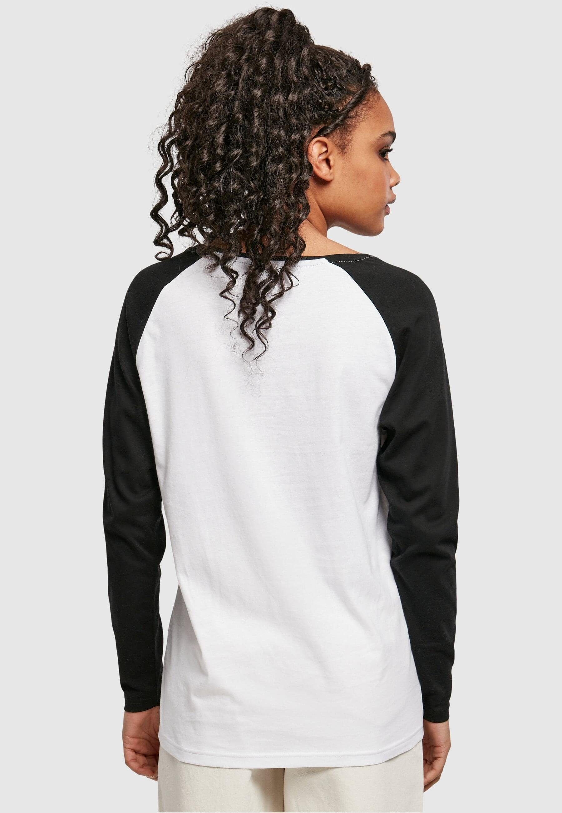 URBAN CLASSICS Langarmshirt (1-tlg) white/black Damen Longsleeve Contrast Ladies Raglan