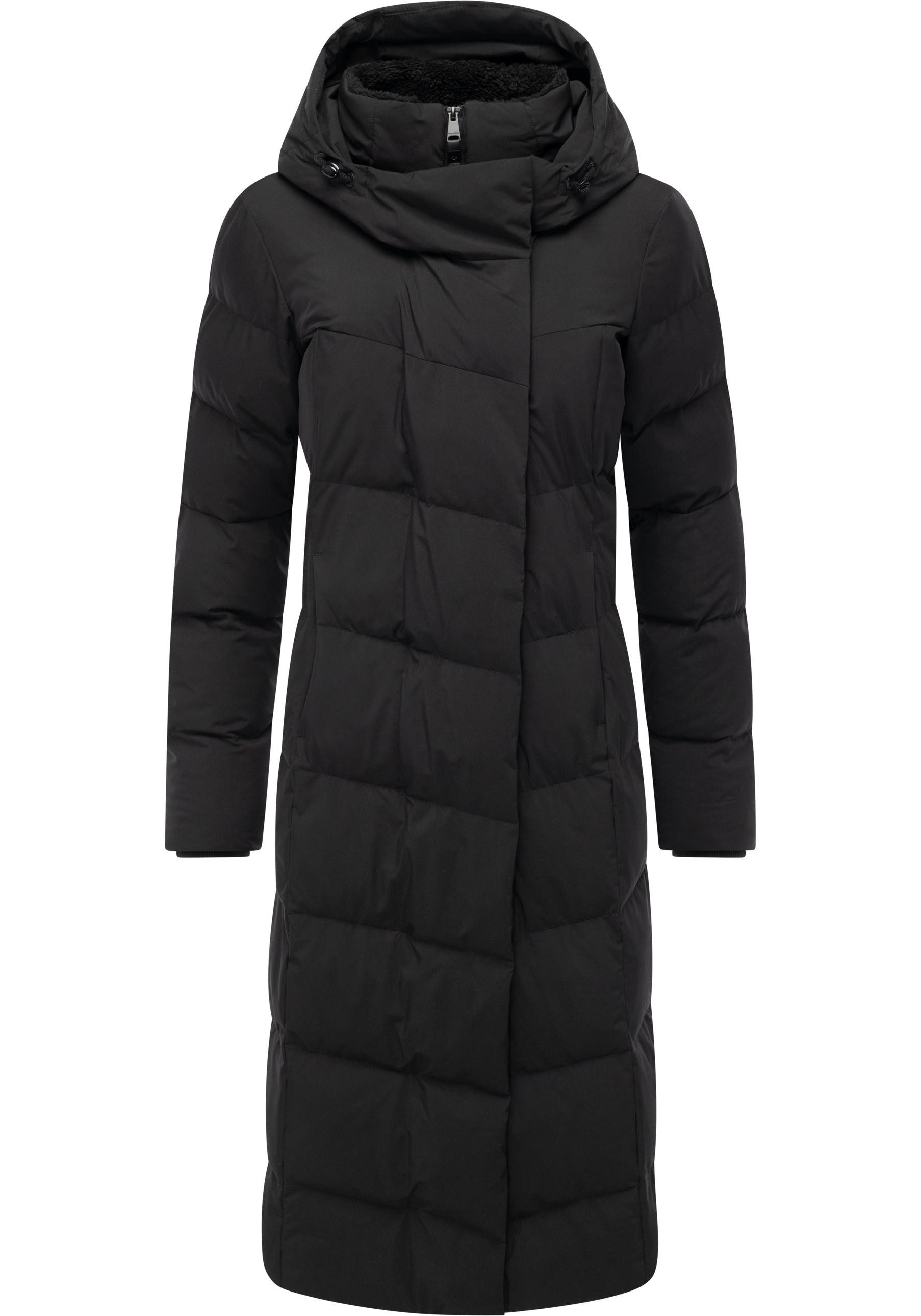 Ragwear Wintermantel Pavla Long Soft YOUMODO Wasserdichter Steppmantel mit Kuschelkragen
