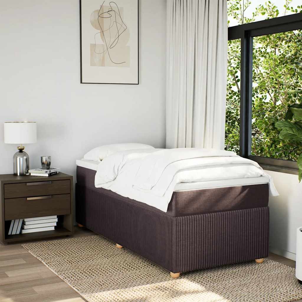 vidaXL Bett Boxspringbett mit Matratze Dunkelbraun günstig online kaufen