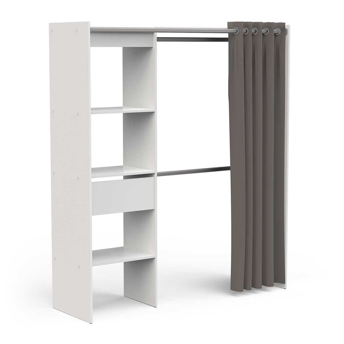 habeig Kleiderschrank begehbar, mit Vorhang, 192cm hoch, Variable Breite vo günstig online kaufen