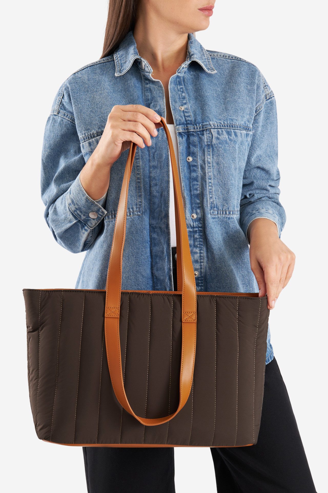 Handtasche Lasocki Große Shopper Tasche LSK-B-005-06 braun