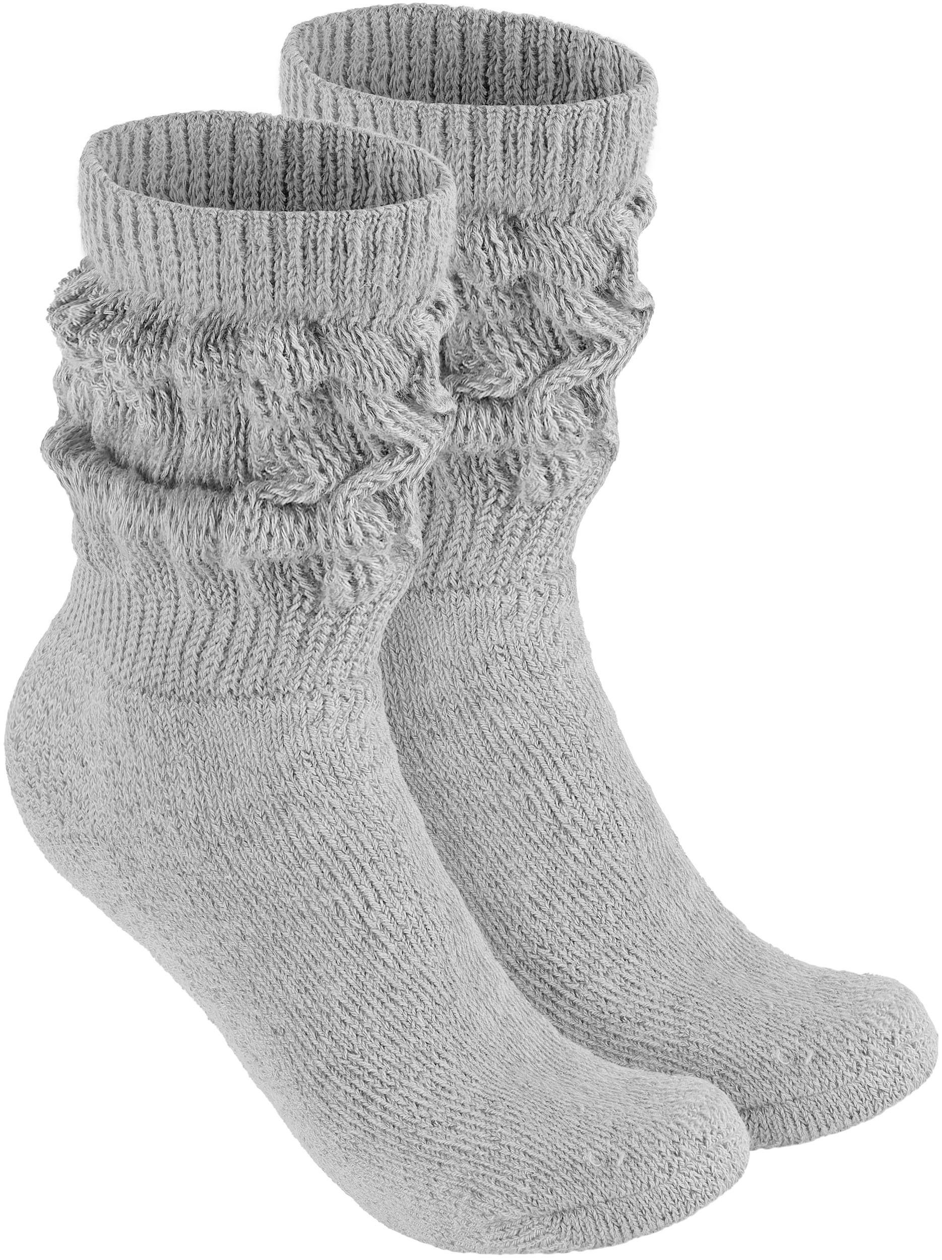 BRUBAKER Schoppersocken Slouch Socken - Damen Fitnesssocken (80s Style, 1- Paar, Baumwolle) Knit Sportsocken für Fitness, Yoga, Workout, Gymnastik und  Wellness