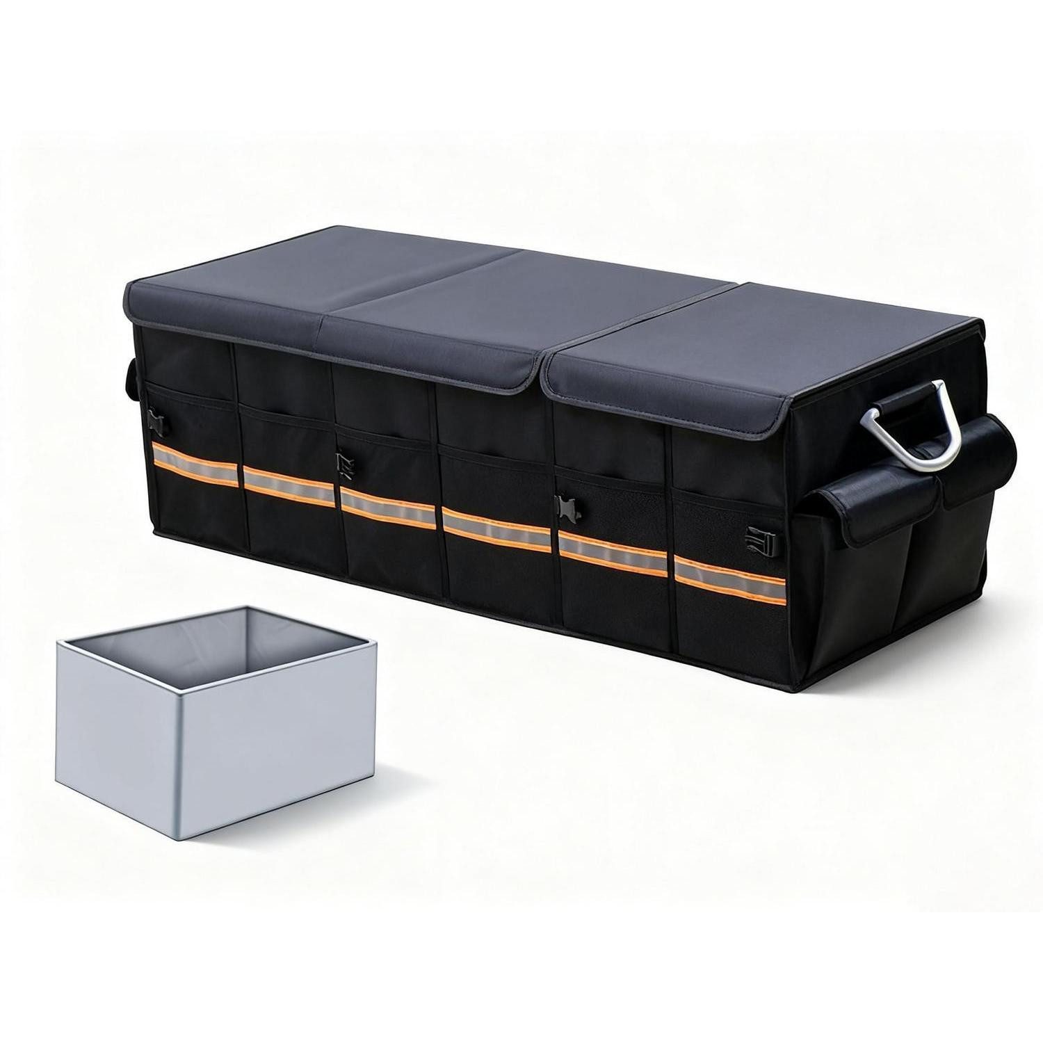 LuxusKollektion Faltbox Kofferraum Organizer XL Schwarz 90cm (1 St)