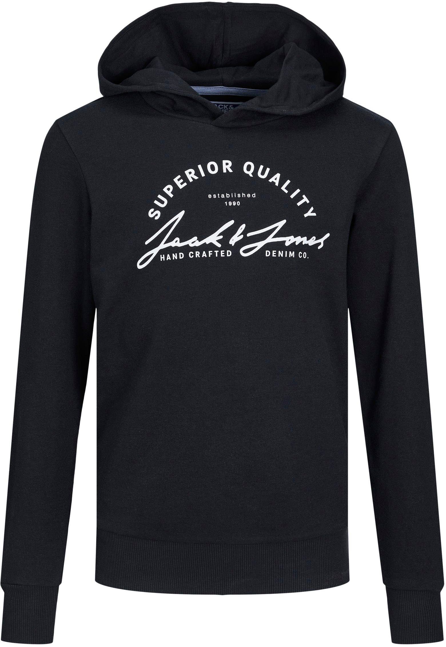 Günstig erhältlich Jack & Jones Junior JJACE SWEAT JNR HOOD schwarz Kapuzensweatshirt