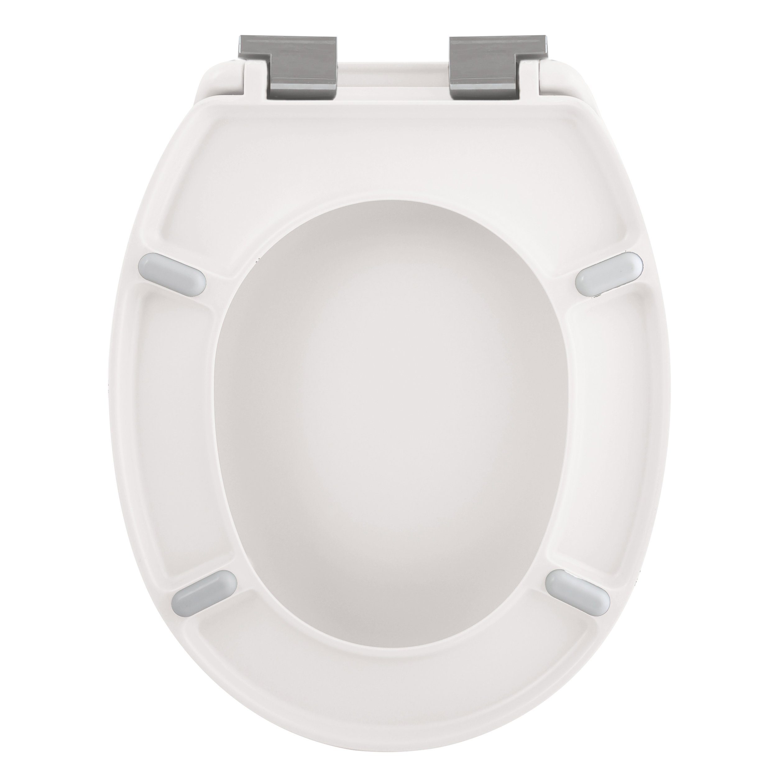 Toilettendeckel matt Soft bruchsicher, Premium Duroplast Kunststoff, Trendfarben Absenkautomatik, oval, Close aus neue Stabilität, weiß langlebig, NEELA, leichtem WC-Sitz hohe angesagter spirella in Optik,