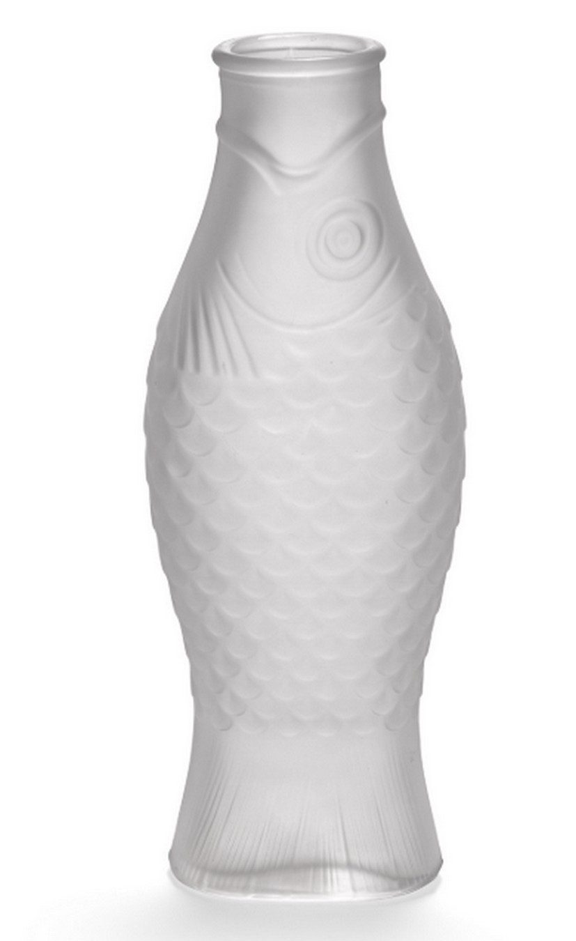 Serax Dekofigur Designerkaraffe Fish & Fish Glas gefrostet