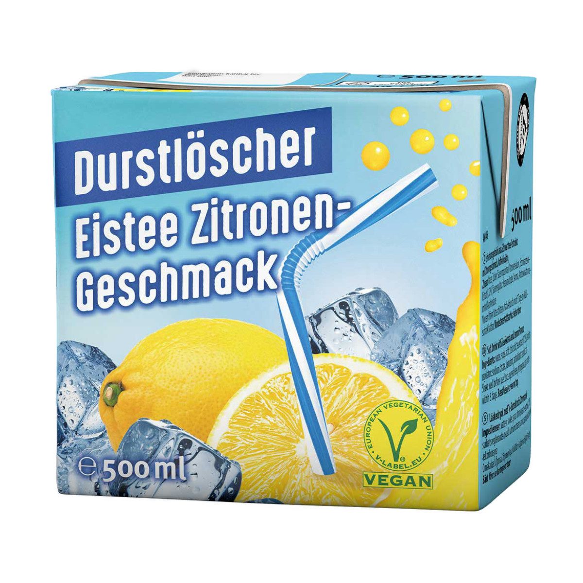 DURSTLOESCHER Softgetränk, Durstlöscher Eistee Zitrone Fruchtsafterfrischunggetränk 500ml