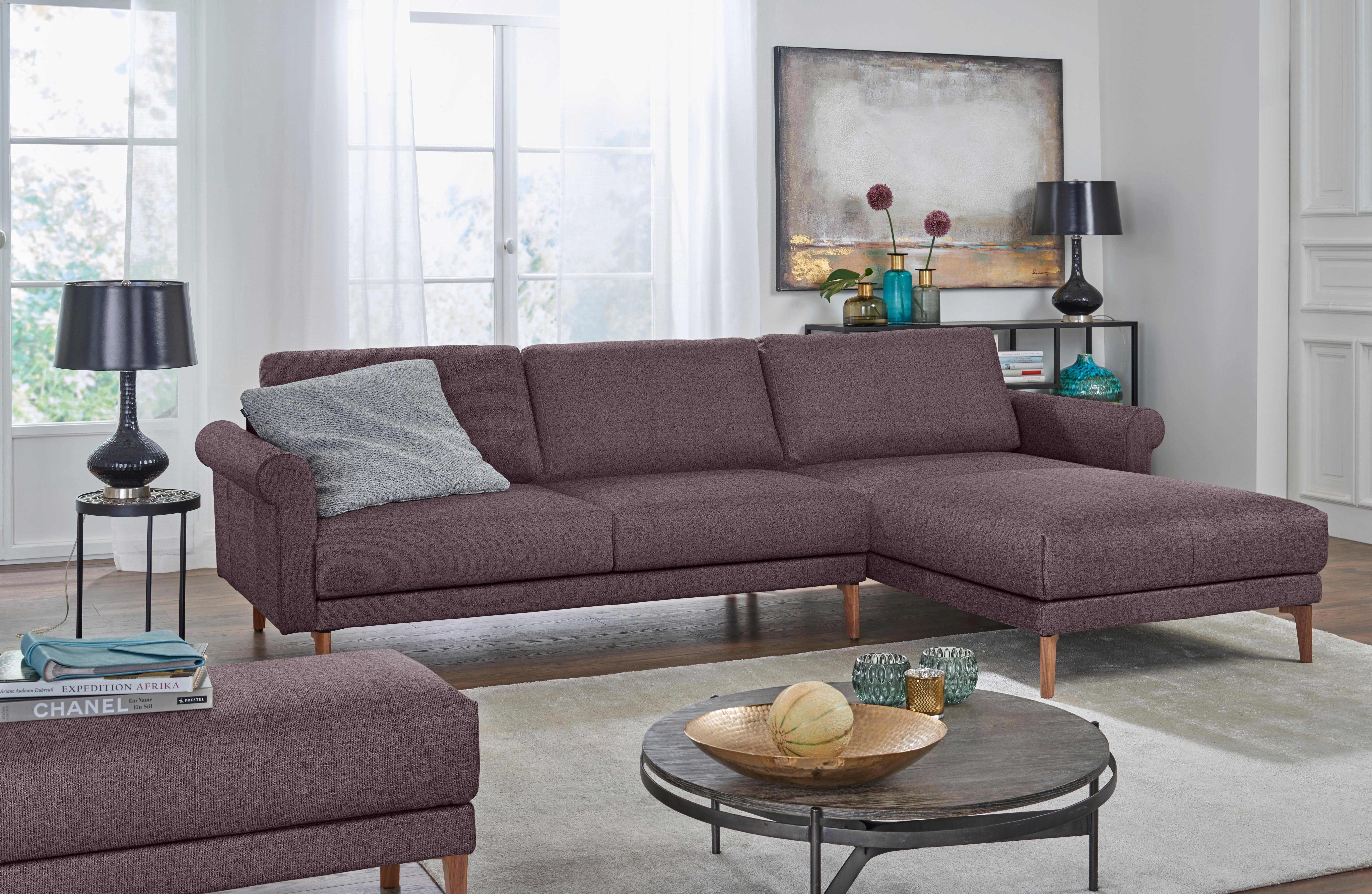 Creation BY ROLF BENZ Ecksofa CR.450, Designecksofa, Polsterecke, L-Form, 282/178 cm (B/T), abgerundete Armlehne Schnecke, modern Landhaus, Leder oder Chenille