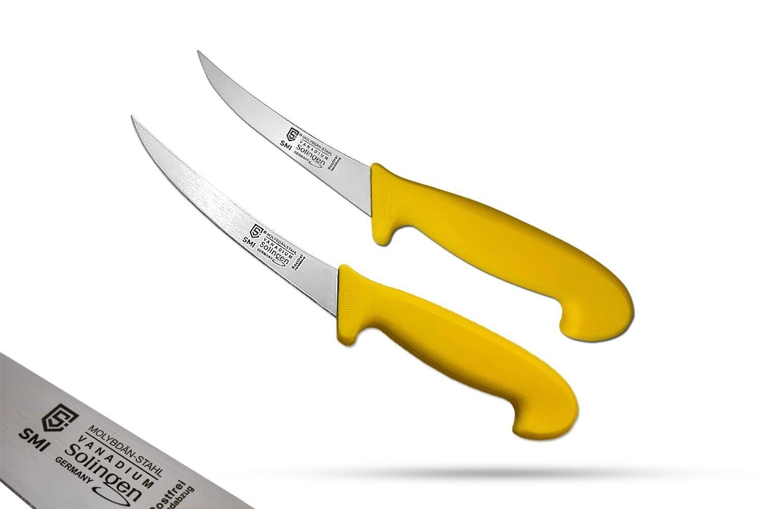 SMI Кістяк 5, 6 Zoll Solingen Messer Кістяк Metzgermesser М'ясні ножі, 2-tlg