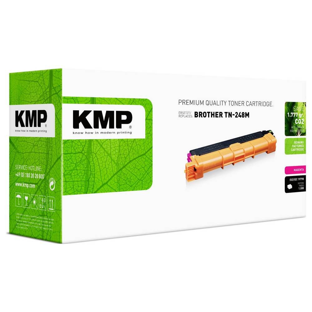 KMP Tonerpatrone Toner ersetzt Brother TN248M Kompatibel Magenta 1000 Seiten