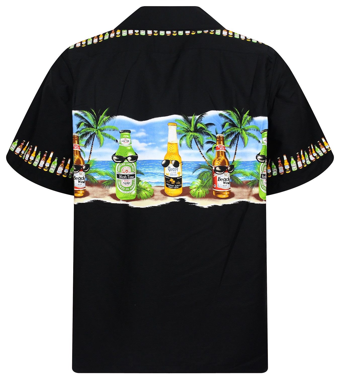 Pacific Legend Hawaiihemd "Corona Brustdruck" Herren Kurzarm Kokosknöpfe Original Hawaii – Bild 2 von 5