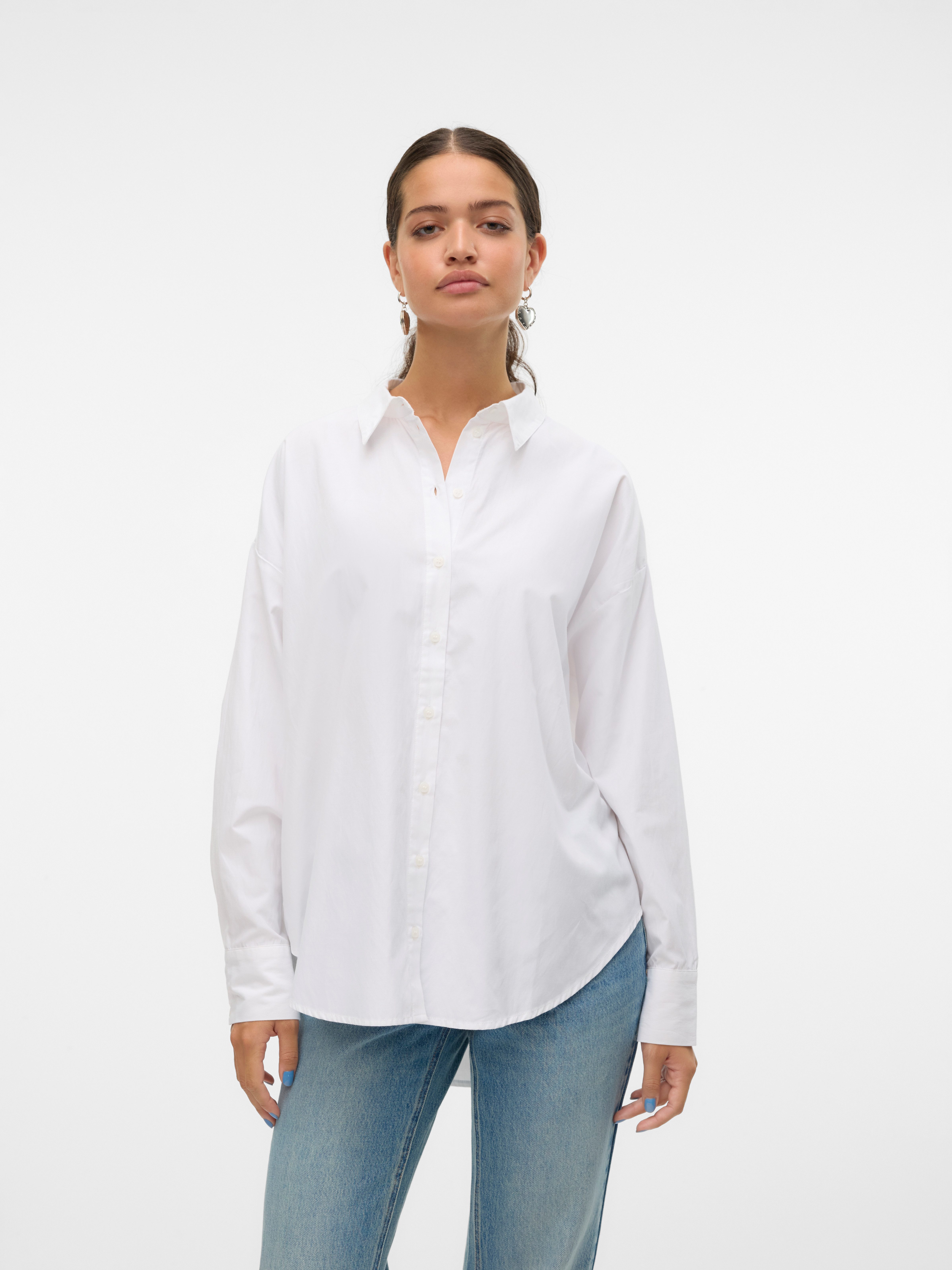 Langarmbluse VMFANNI LS SHIRT WVN GA NOOS