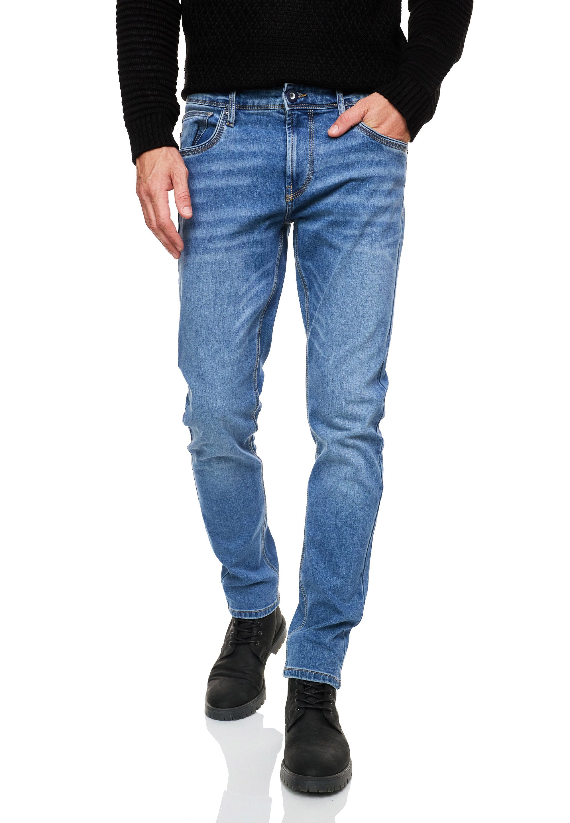 R-NEAL Slim-fit-Jeans Herren Jeanshose Cotton Stretch günstig online kaufen
