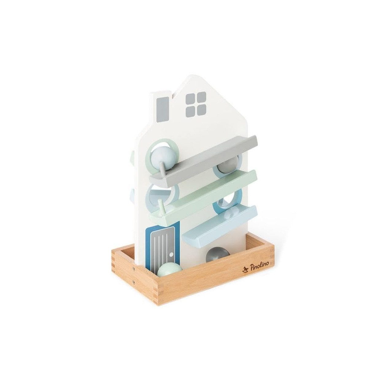 Pinolino® Kugelbahn Bente - farbenfrohes Holzspielzeug, 5-Teilig, (5-tlg), fördert Motorik und Hand-Auge-Koordination, farbenfroh