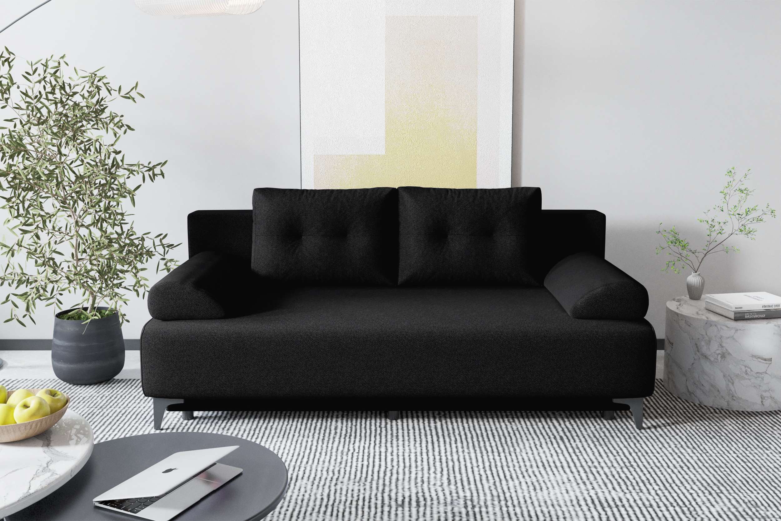 99rooms 3-Sitzer Fiora, Sofa, Inkl. 2 Rückenkissen, 2 Armteilkissen, mit Rundumbezug