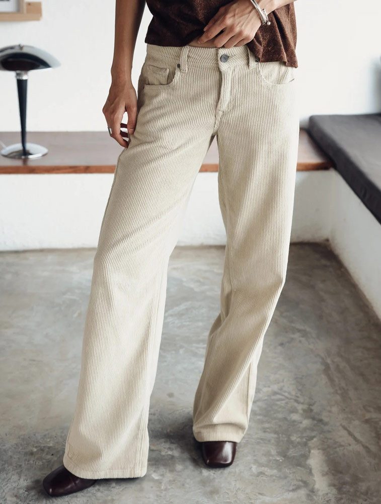 Freeman T. Porter Schlaghose Agatha Veluto Cordhose overcast – Bild 2 von 5
