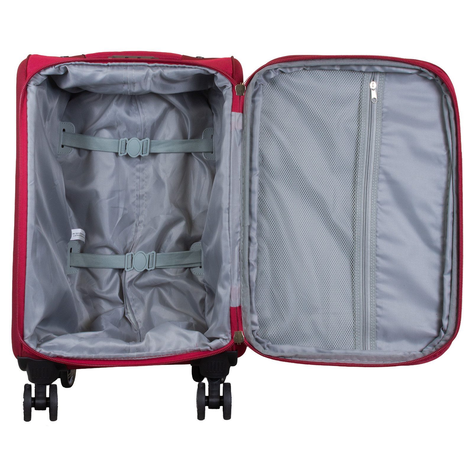 Trendyshop365 Weichgepäck-Trolley Maribor, 4 Größen, 4 Farben, 4 Rollen, Weichgepäck, Zwillingsrollen, Zahlenschloss, 2 Außentaschen, Dehnfalte – Bild 5 von 5