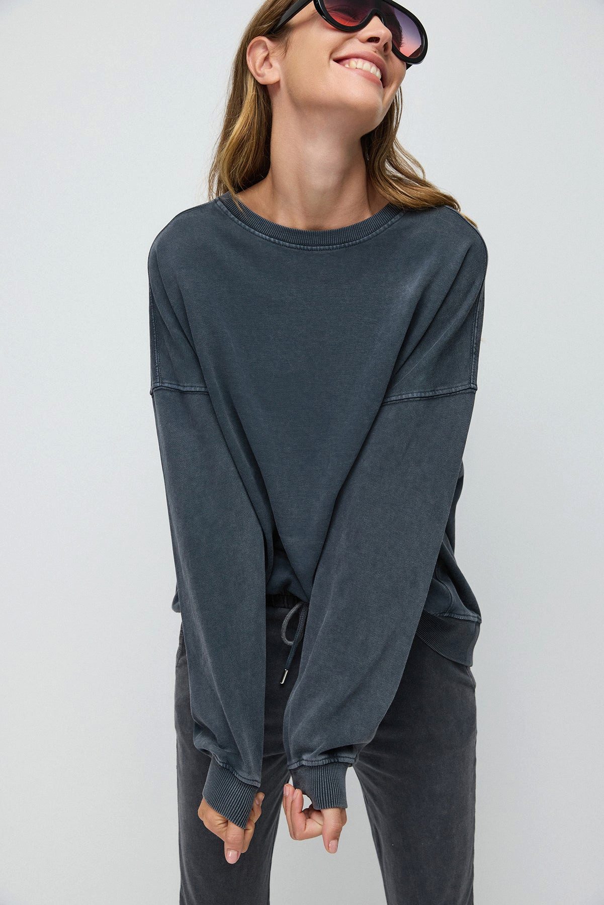 No Matter What Kapuzenpullover Oversize-Sweatshirt mit verwaschenem Effekt