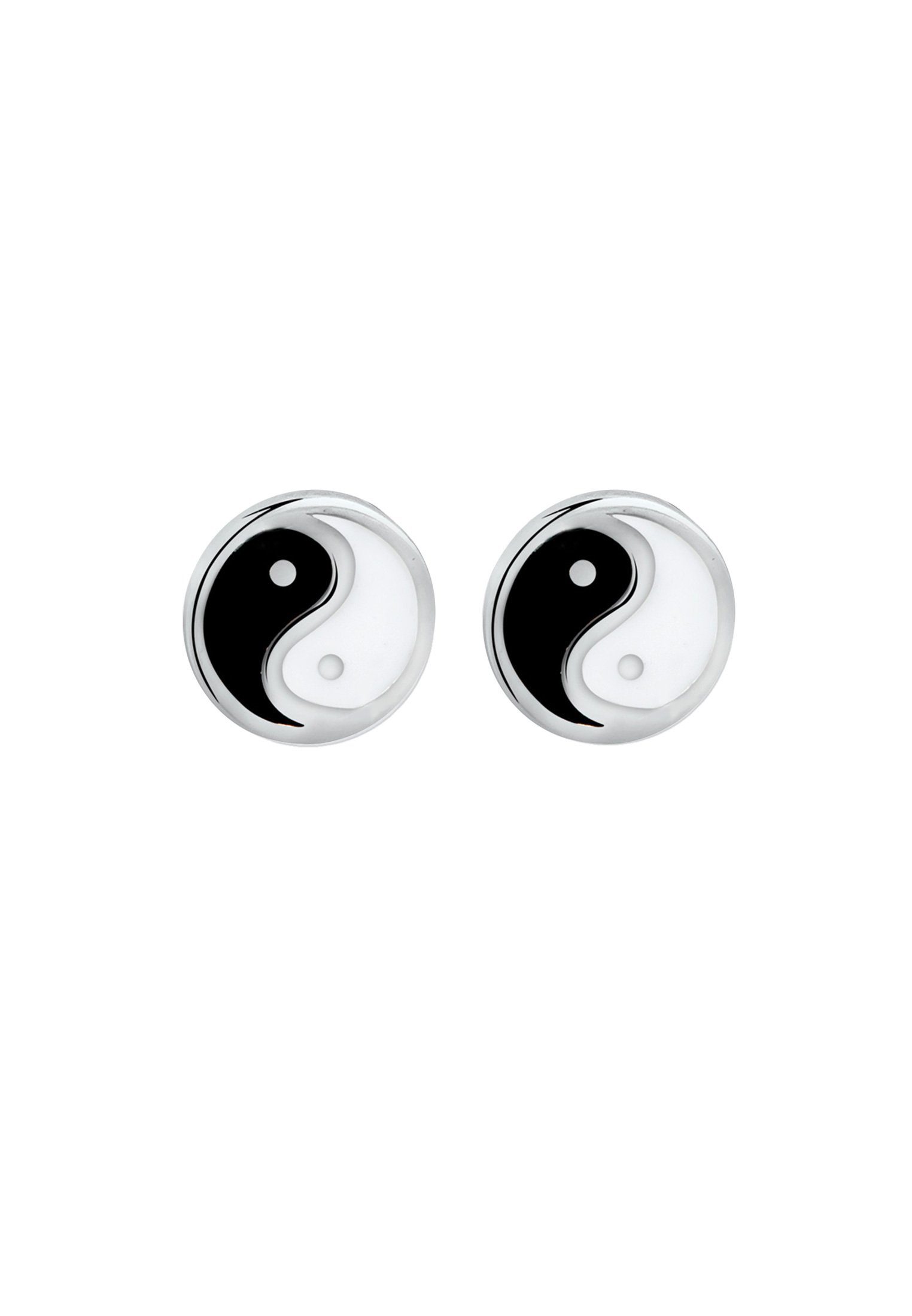 Elli Paar Ohrstecker Yin Yang 925 Sterling Silber, Yin und Yang