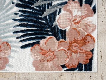 Teppich Sunny, Myflair Möbel & Accessoires, rechteckig, Höhe: 8 mm, Blumen Motiv, mit Bordüre, Outdoor geeignet, Balkon, Terrasse