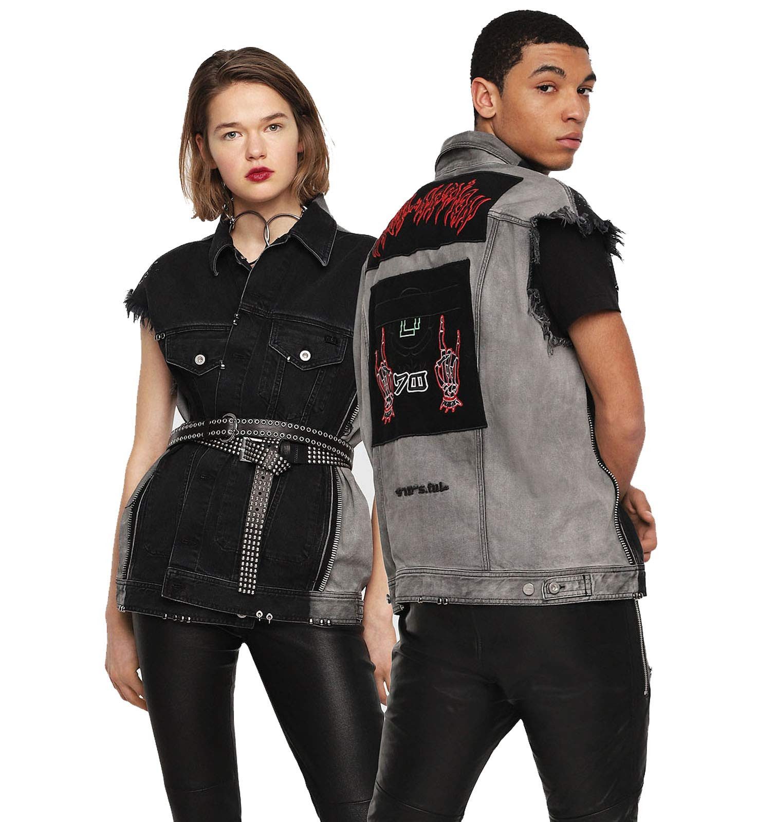 Diesel Jeansweste Diesel D-Vinny-B Top Jeansjacke Weste