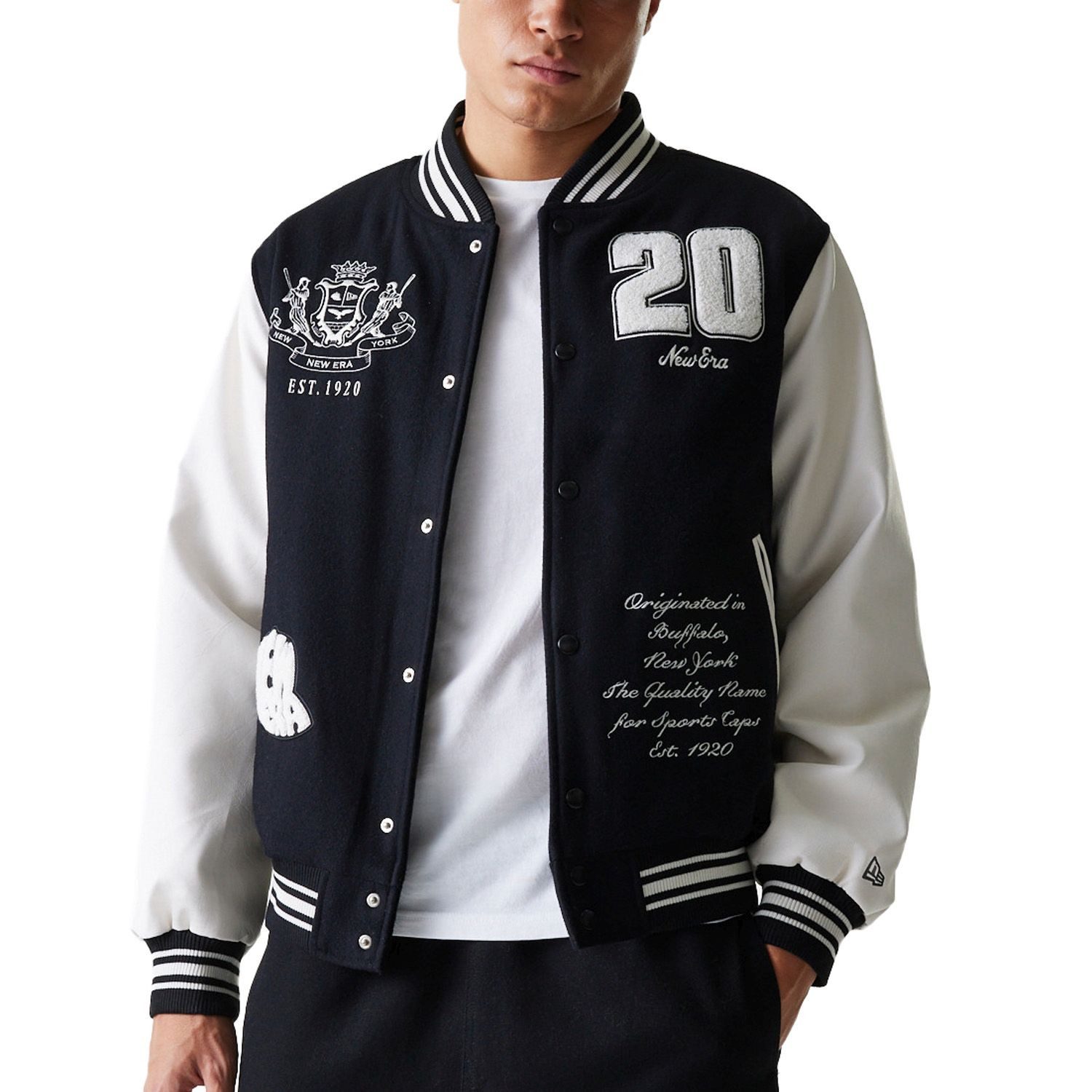 New Era Collegejacke Varsity College BRAND PATCHES günstig online kaufen