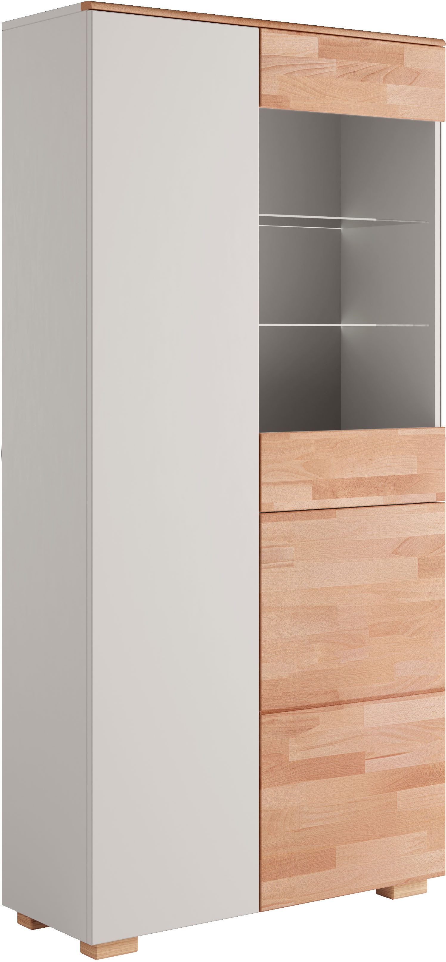 Vitrine CITRA70,viel Stauraum, Wohnzimmer,Tür mit Glaseinsatz, Trendfarbe Grau