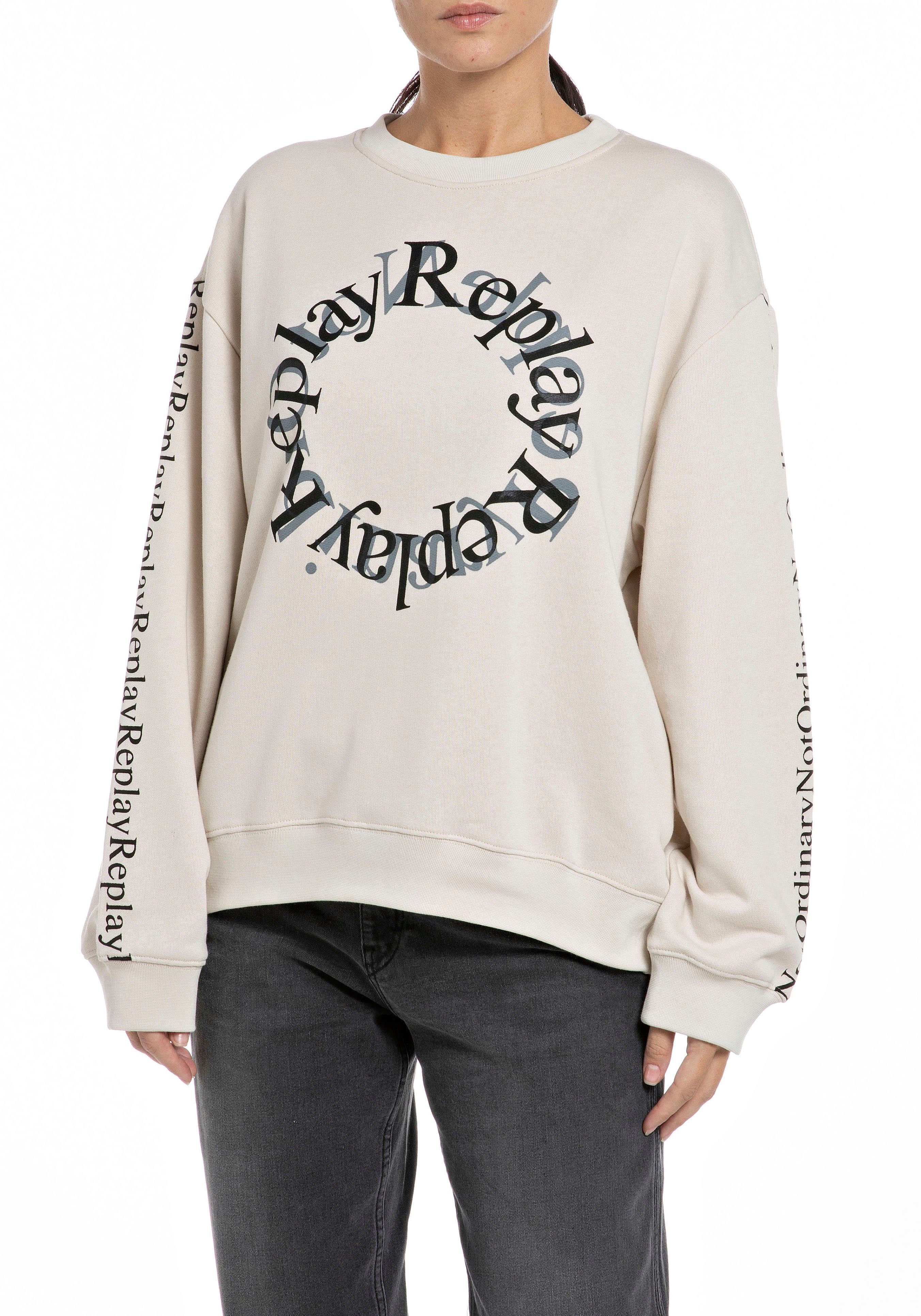 Replay Damen Sweatshirt – Lässiger Pullover Für Den Alltag, Bequemer Standard-Schnitt