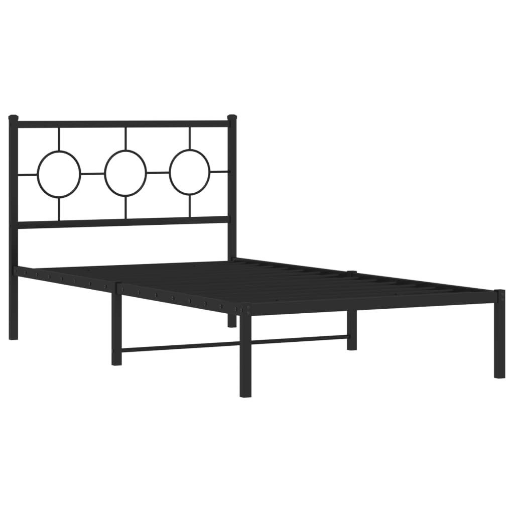 vidaXL Bett Bettgestell mit Kopfteil Metall günstig online kaufen