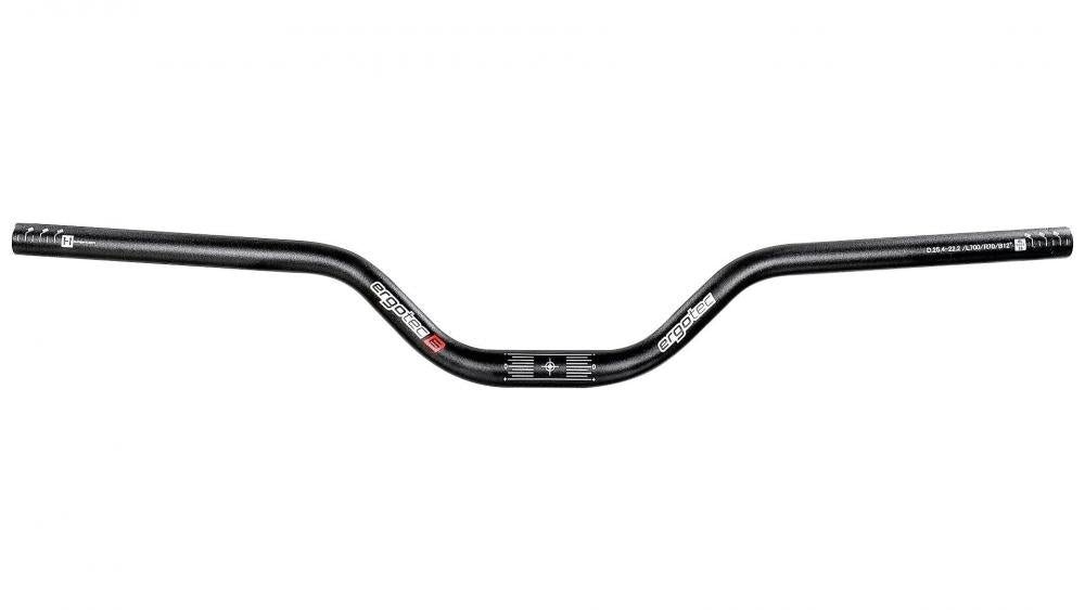 Fahrradlenker Ergotec Lenkerbügel Riser-Bar Alu Ø 25,4 mm 700 mm schwarz/matt 12°