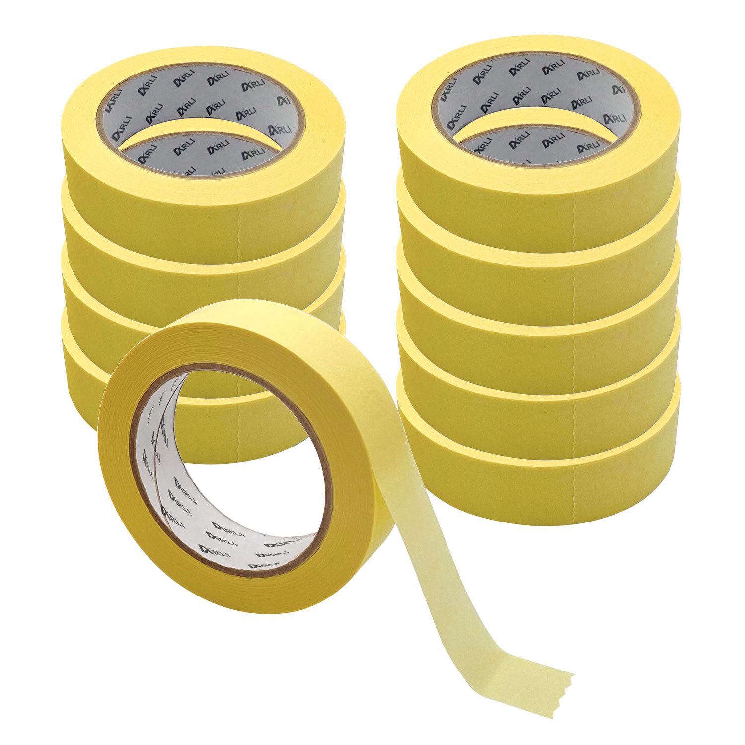 ARLI Kreppband 10x Abdeckklebeband Kreppband 30 mm x 50 m (zehner Set, 10-St., Rollen) Malerkrepp Malerband Kreppklebeband