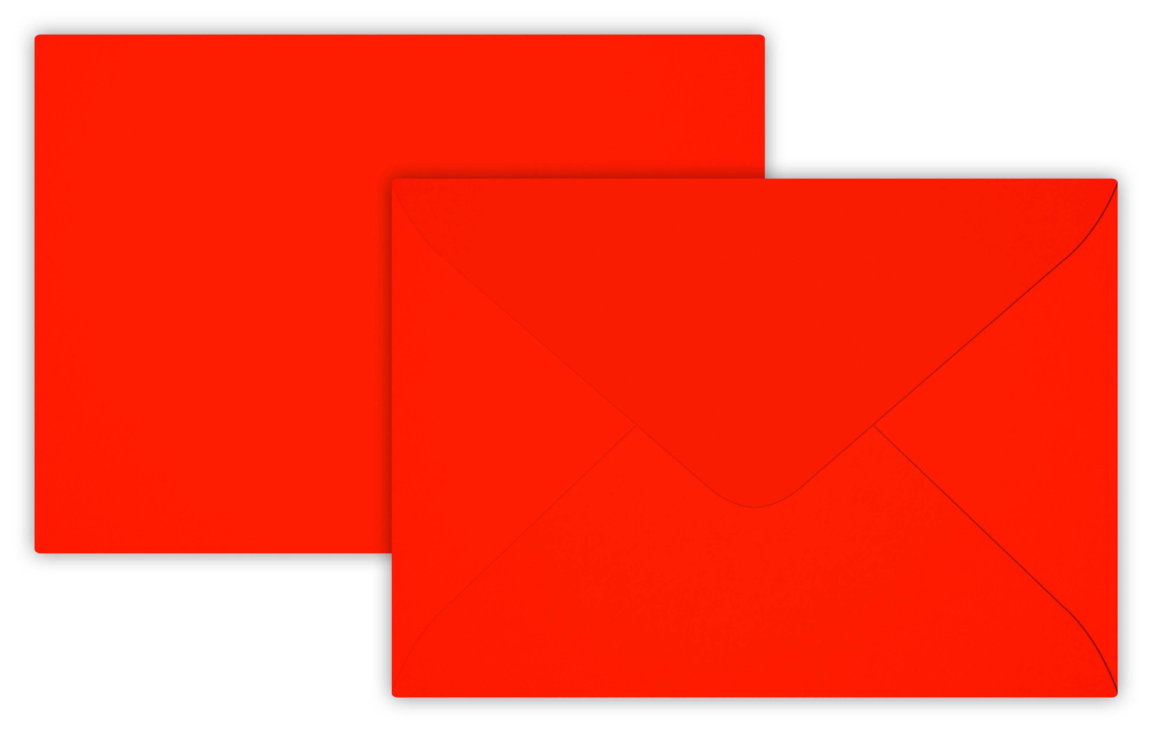 Briefumschläge24Plus Briefumschlag 25 Briefumschläge B6 DIN 12,5 x 17,6 cm Neon Orange, Feuchtklebend