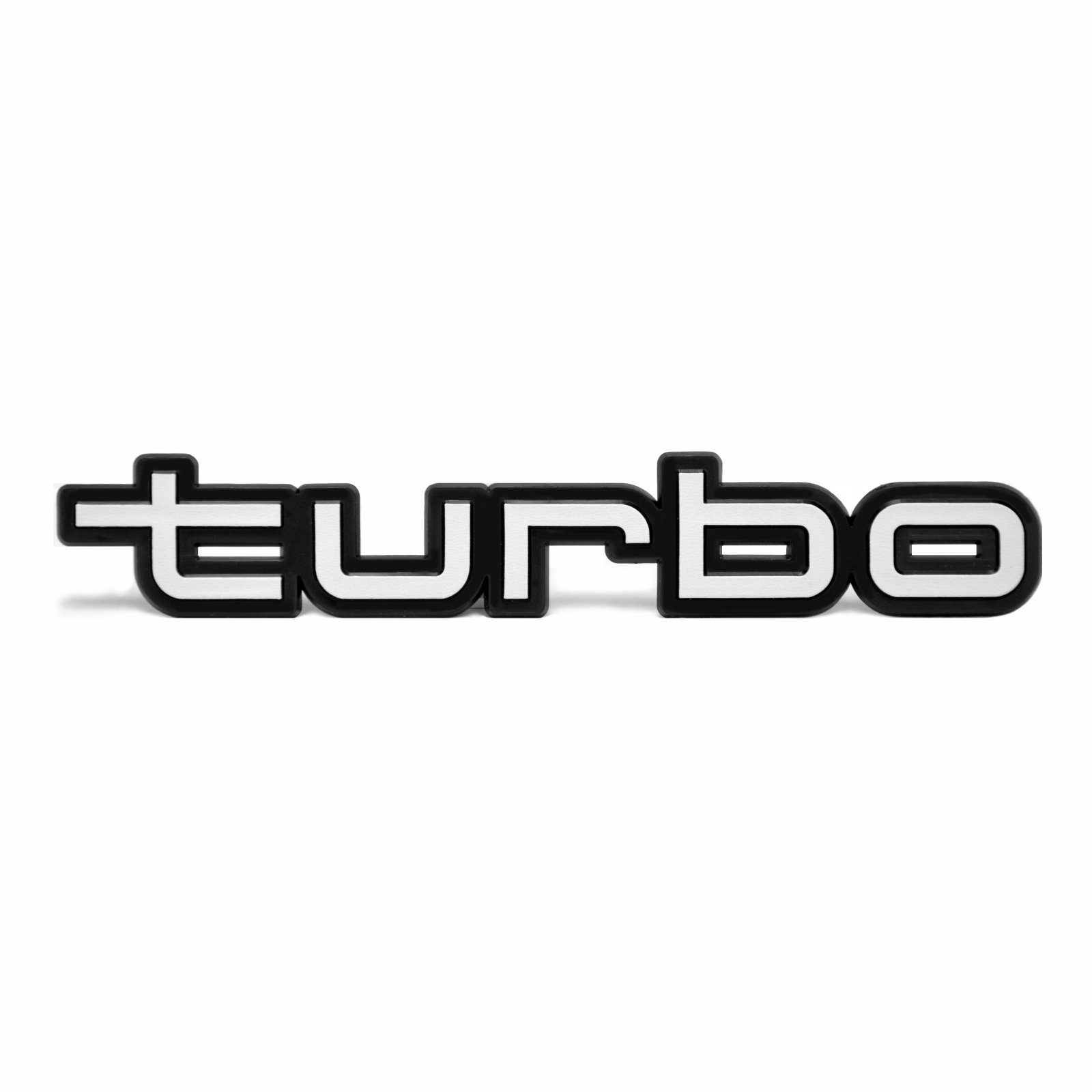 HR Autocomfort Typenschild Auto 3D Relief turbo Emblem silbergrau Signet 18 cm Schild selbstklebend