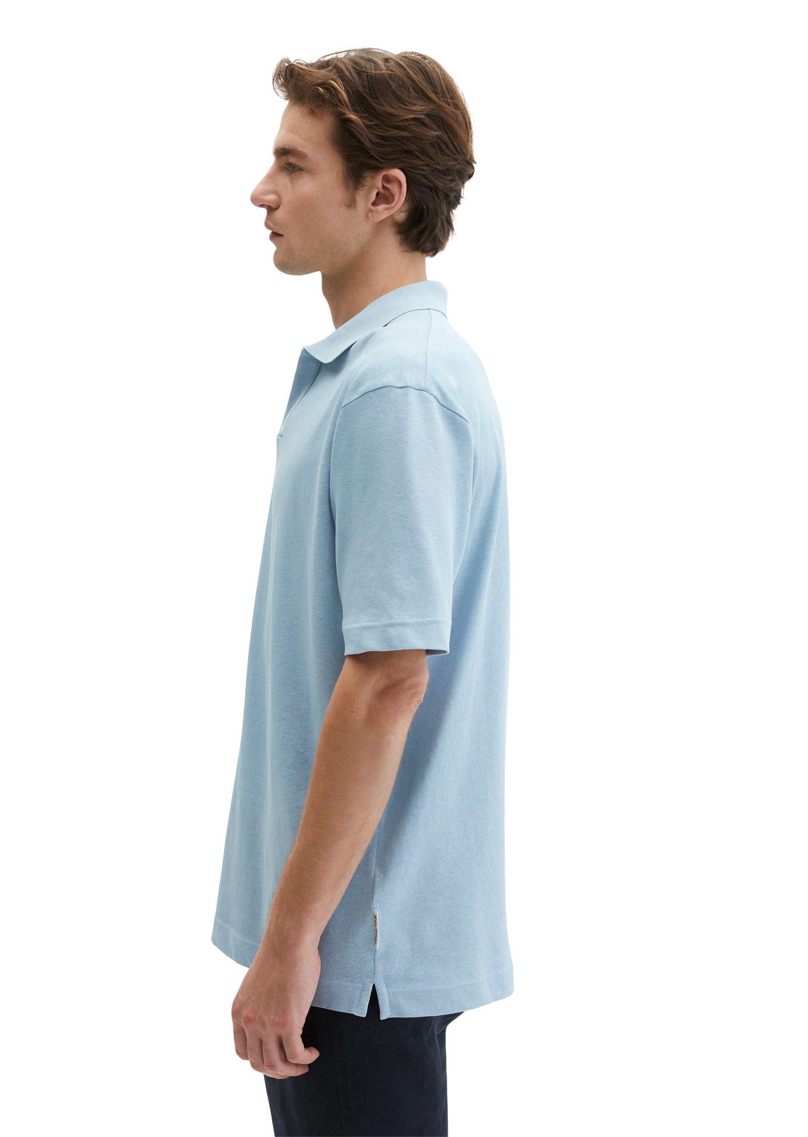 Marc O'Polo Poloshirt aus Baumwoll-Leinen-Mix