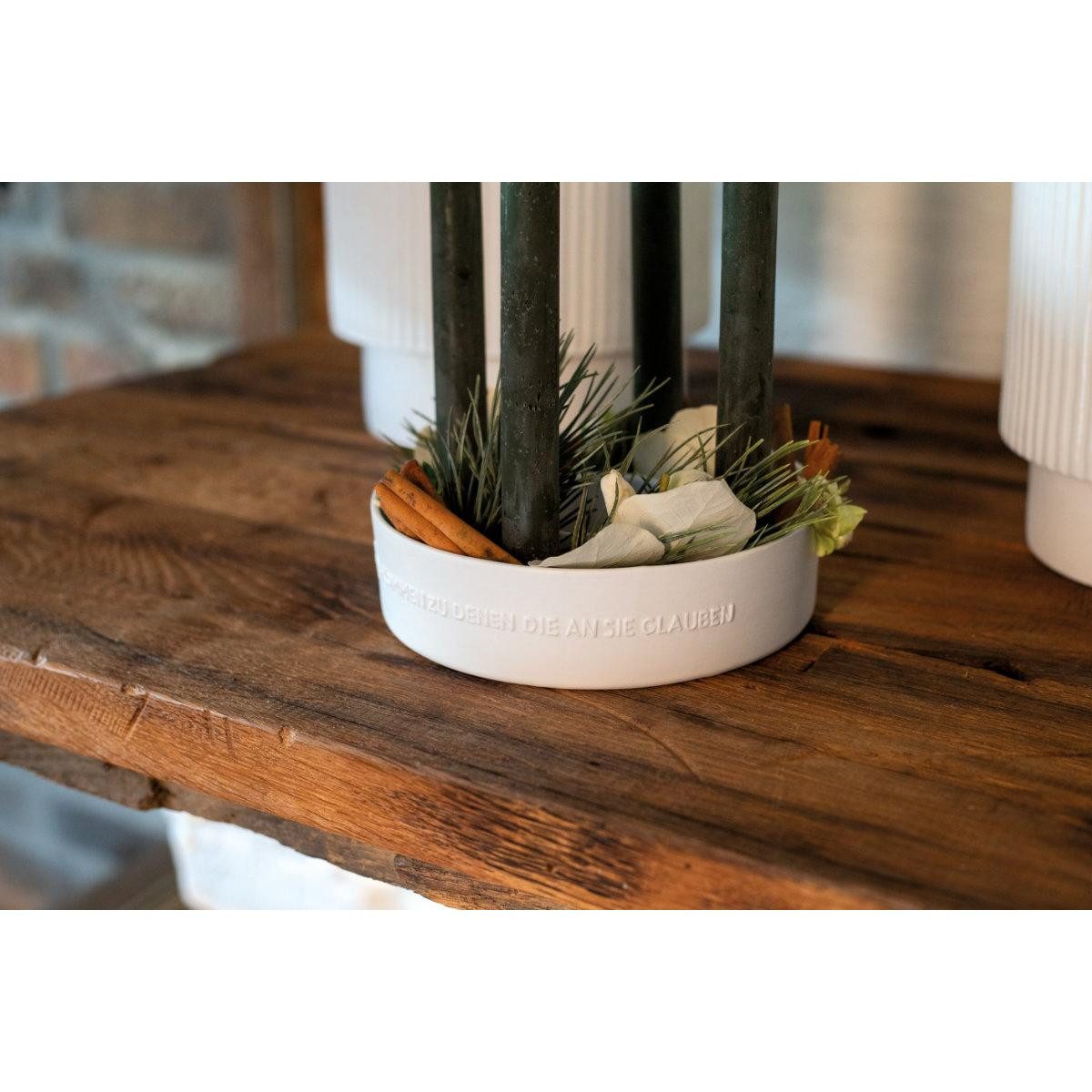 Räder Windlicht Design Porzellankranz Wunder kommen (18,5cm) günstig online kaufen