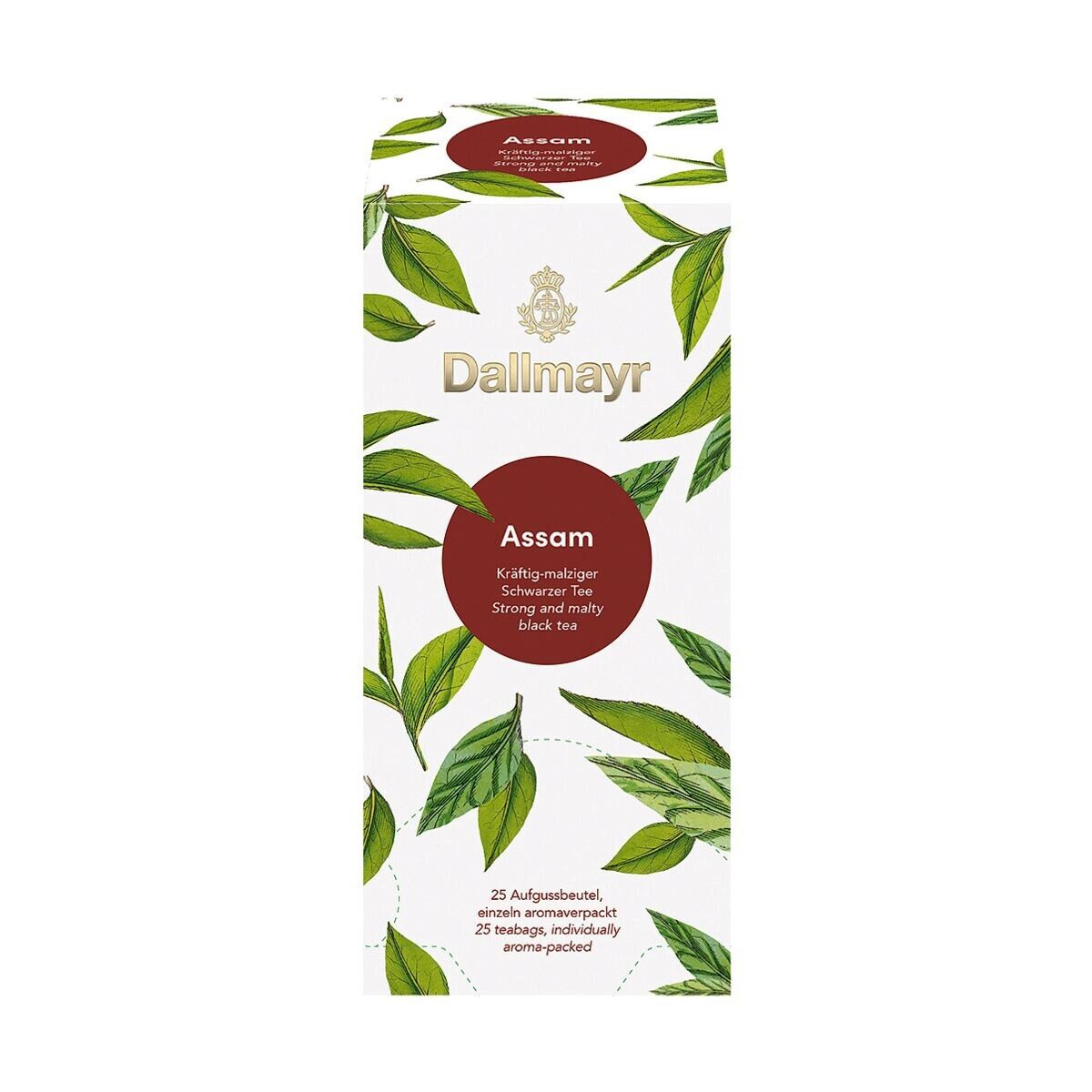 DALLMAYR Tee Assam, 25 Aufgussbeutel, Schwarztee